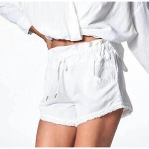 Young Fabulous and Broke Linen Blend Shorts High Rise Paper Bag Medium NWT